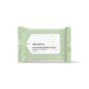 Innisfree Natural Deo Powder Tissue 15 sheets