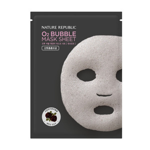 Nature Republic O2 Bubble Mask Sheet Black Rose 28g
